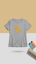 Yoga Tee With Kitten Paw Graphic